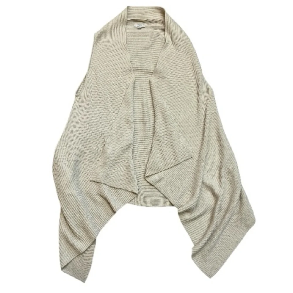 Loft Ribbed Open Vest Cardigan